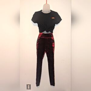 Aerie chill.play.move High Rise velvet leggings